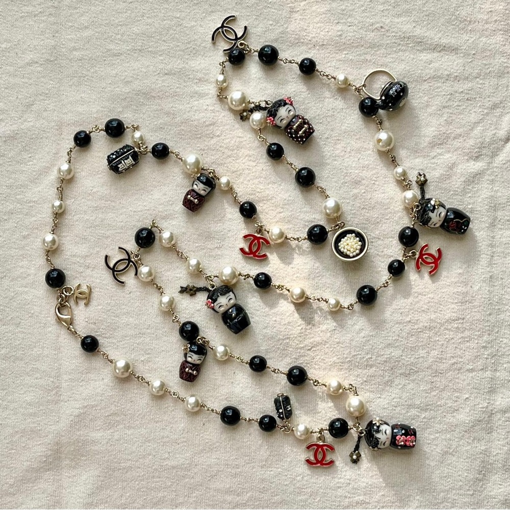 Chanel Rare China Doll Charm Necklace